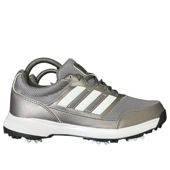 adidas Other - Adidas Tech Response Mens Golf Shoes Silver White Red Spiked Sneakers Low Top